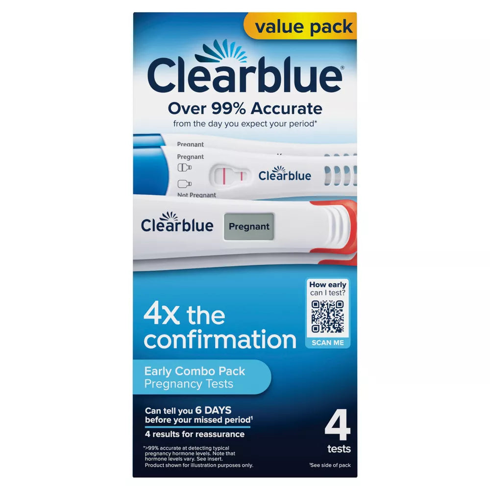 CLEARBLUE EARLY COMBO TEST 4'S (4X THE CONFIRMATION)