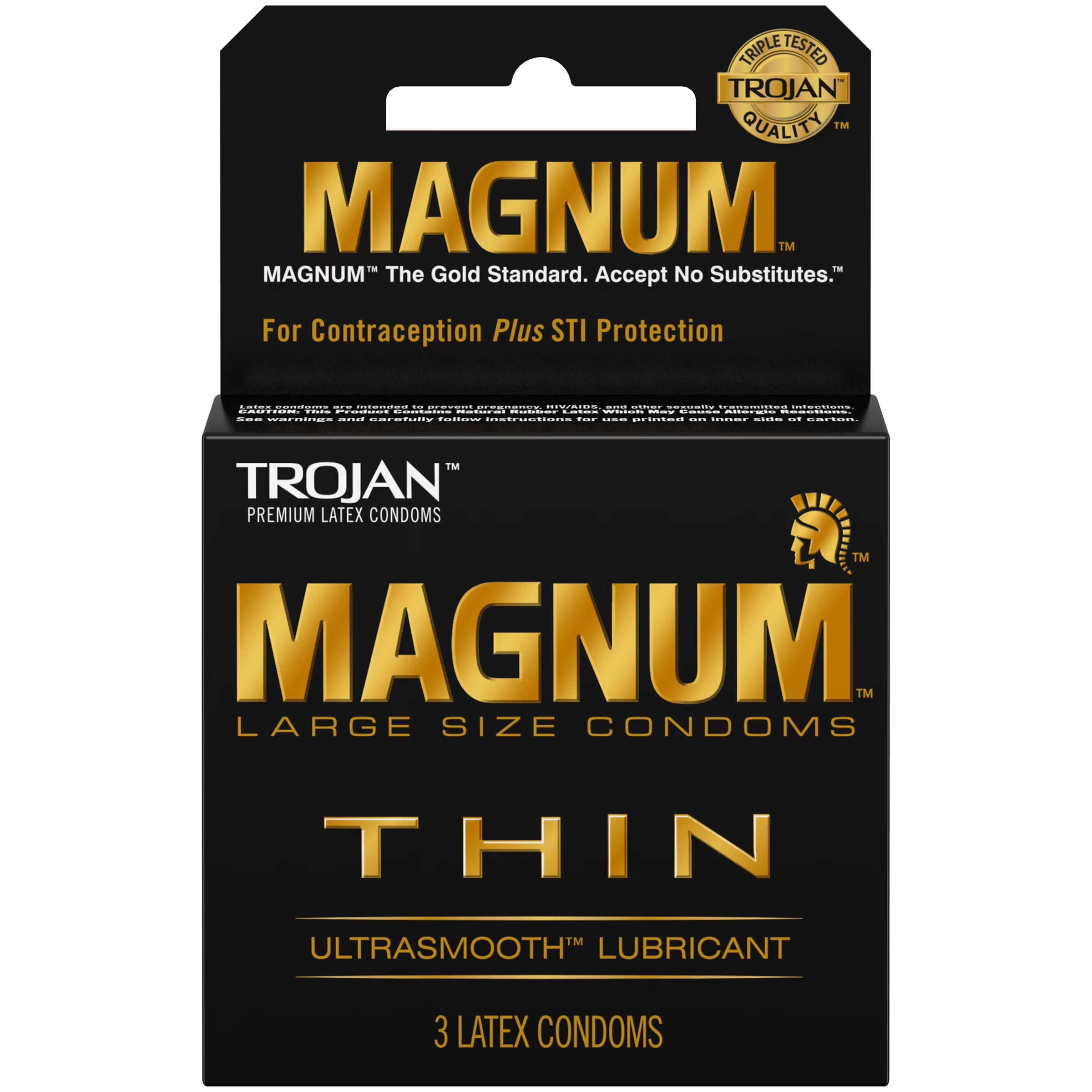 TROJAN MAGNUM (THIN) CONDOMS 3'S