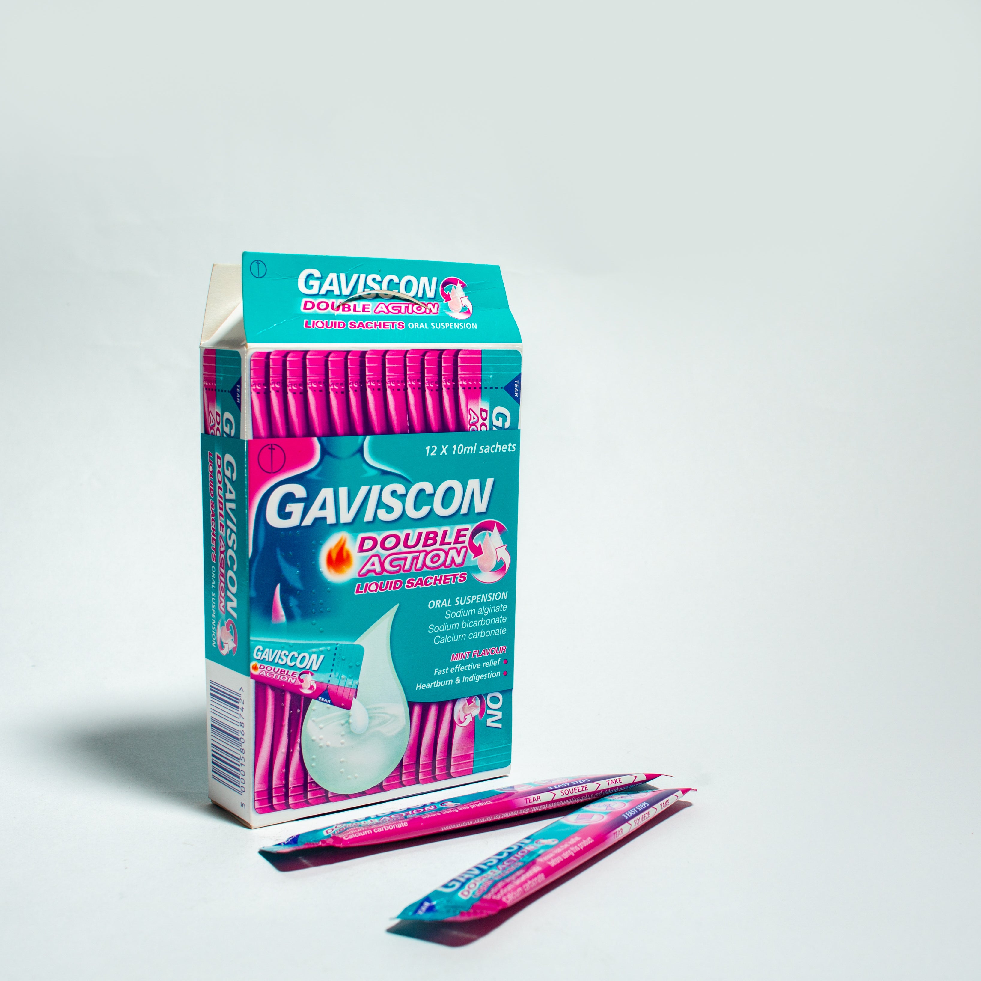 GAVISCON DOUBLE ACTION LIQUID SACHET 12'S 10ML