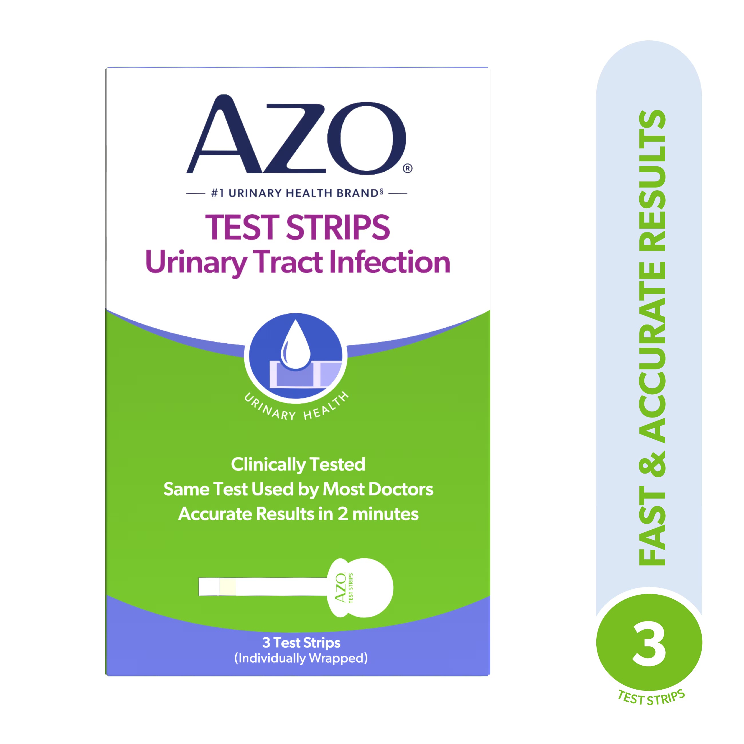 AZO TEST STRIPS URINARY TRACT INFECTION (3 STRIPS)