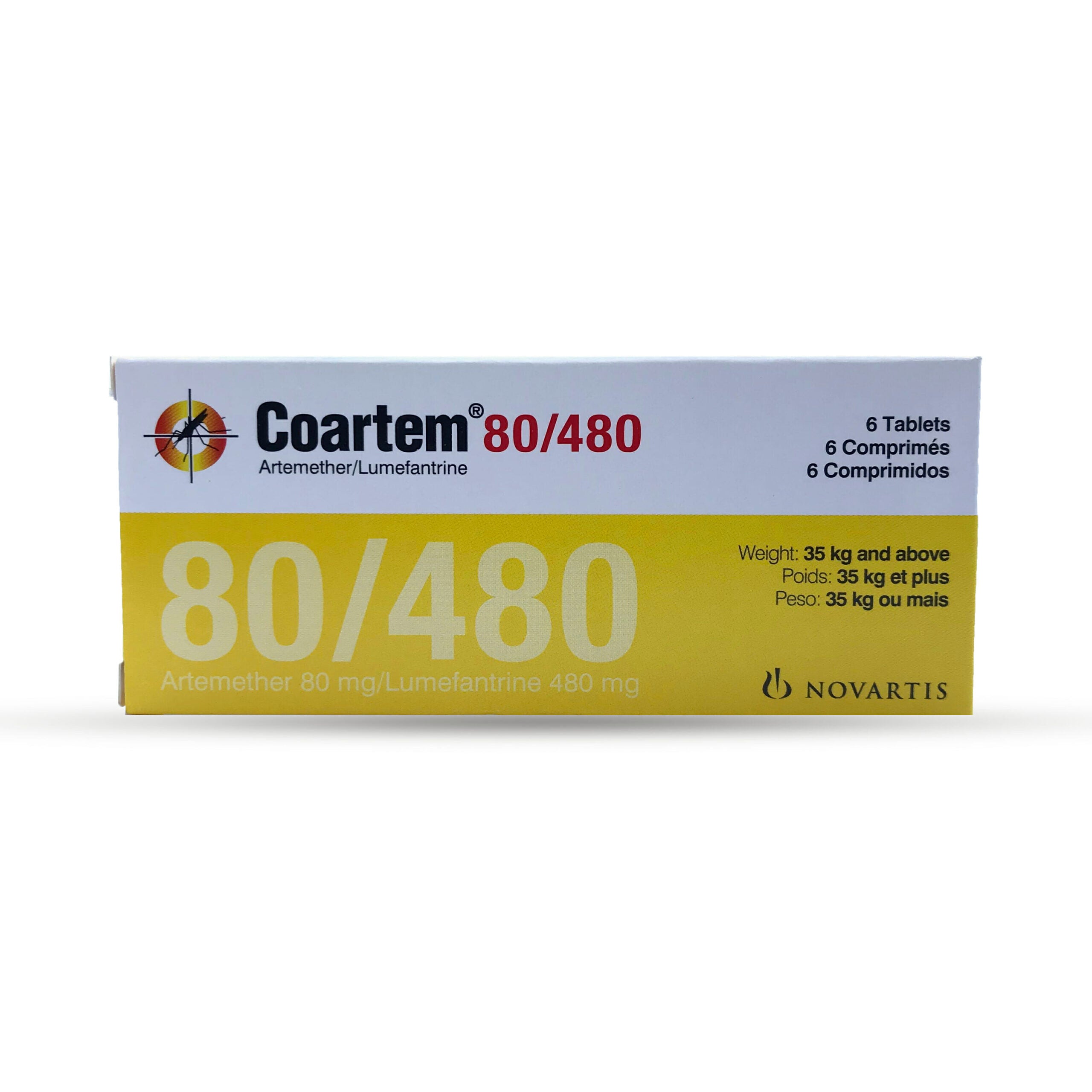 COARTEM ORIG 80/480MG 6'S
