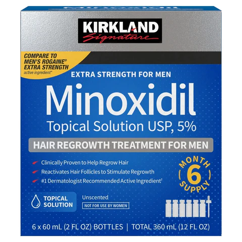 KIRKLAND MINOXIDIL 5% TOPICAL SOLUTION FOR MEN 60ML (PER BOTTLE)