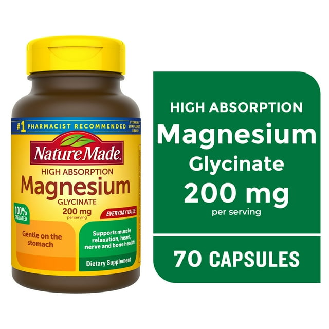 NATURE MADE MAGNESIUM GLYCINATE 200MG CAPS 70'S