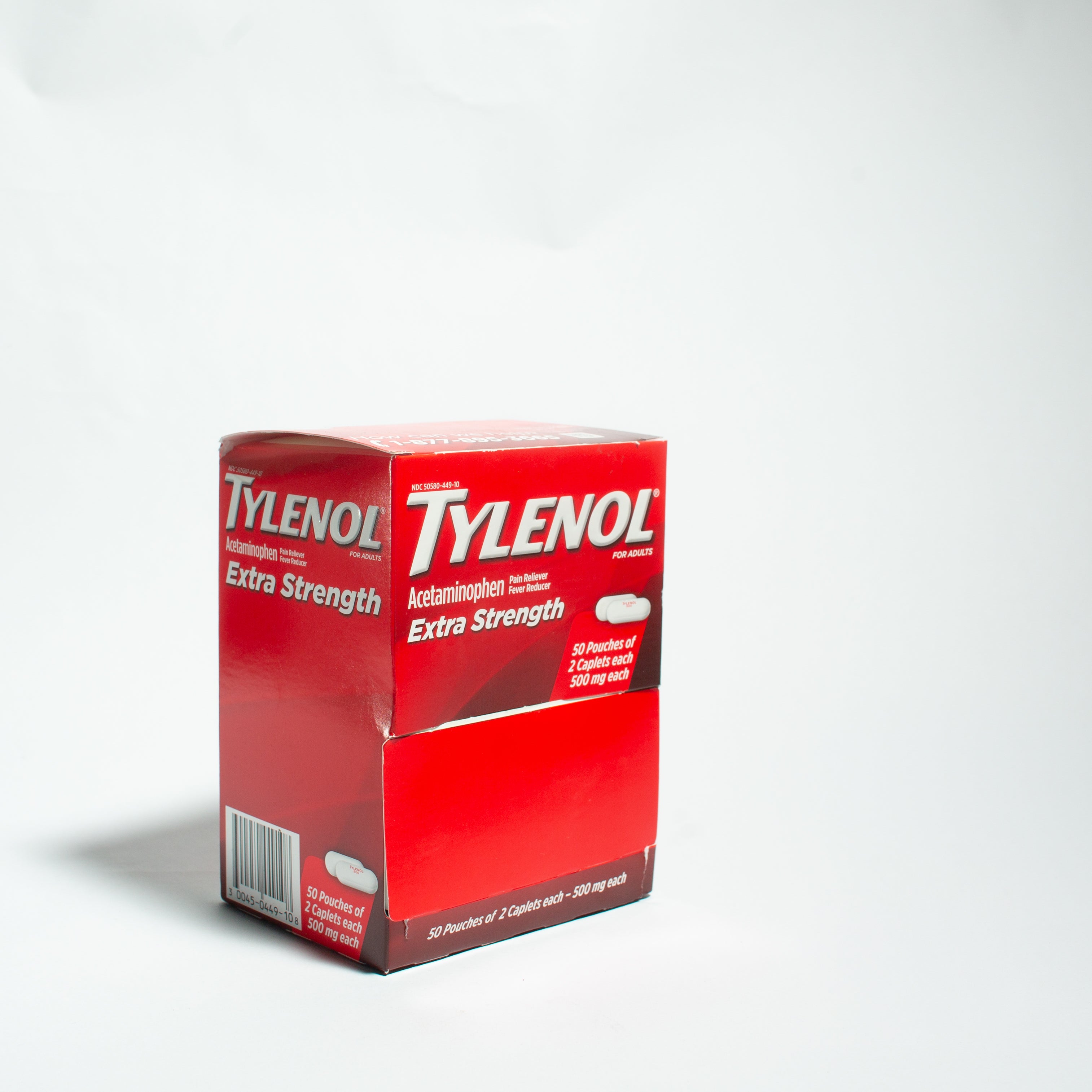 TYLENOL EXTRA STRENGTH 2'S 50'S POUCHES