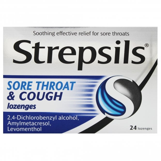 STREPSILS SORE THROAT & COUGH LOZENGES 24'S
